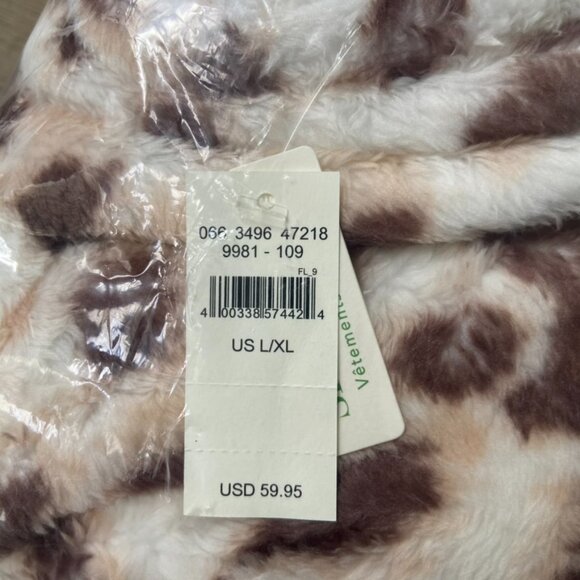 Aerie Plush Leopard Robe SUPER Soft Size L/XL New w/Tags in Original Packaging - Picture 4 of 5